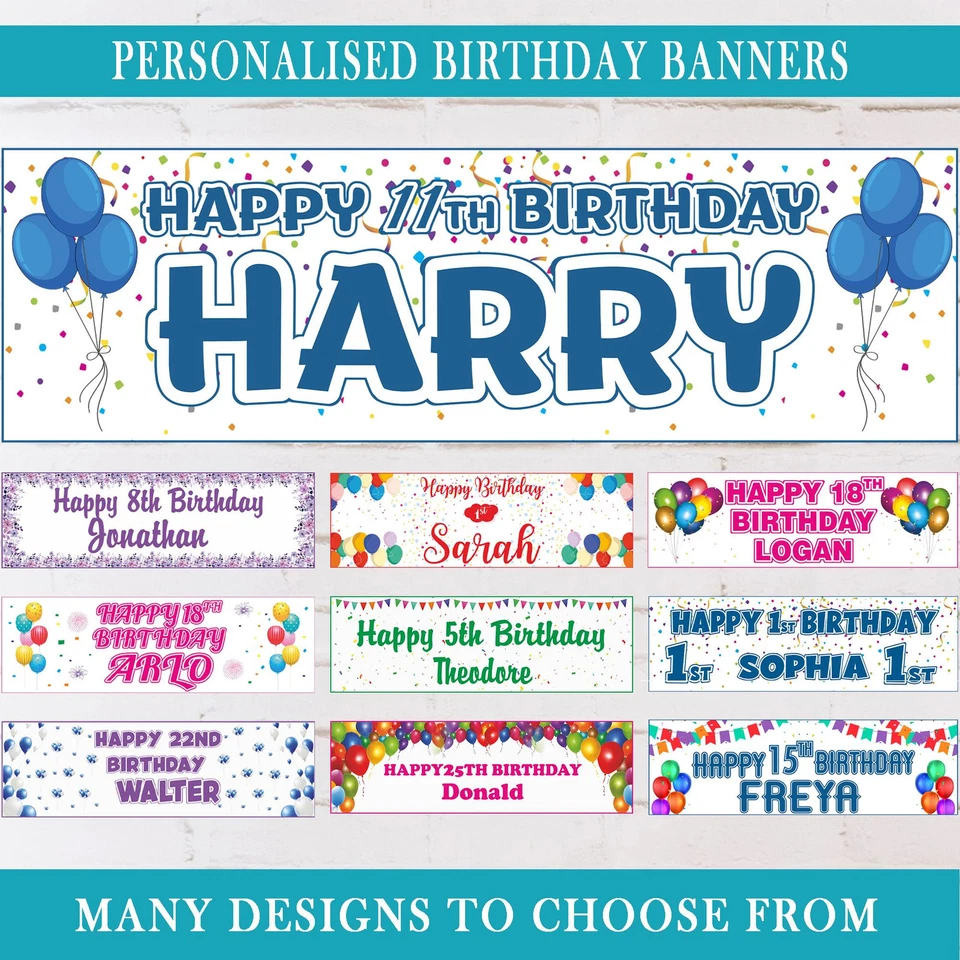 2x Banner Personalizado Baby Shower Nombre Personalizado y Revelación de Género Decoración de Fiesta Foto 2 de 4