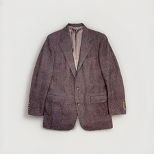 Ralph Lauren Polo VTG Gray Plaid Tweed Wool Sportcoat 42L Made in USA Mint 