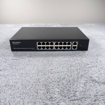 NICGIGA 19 Port Network Power Over Ethernet Switch, VLAN Mode.
