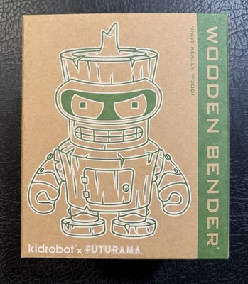 Kidrobot X Futurama Wooden Bender 6  Vinyl Figure 2012 New In Box