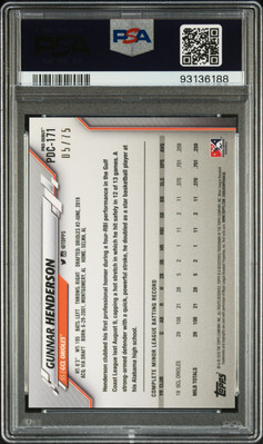 2020 Topps Pro Debut - Chrome Gunnar Henderson #PDC-171 Gold 