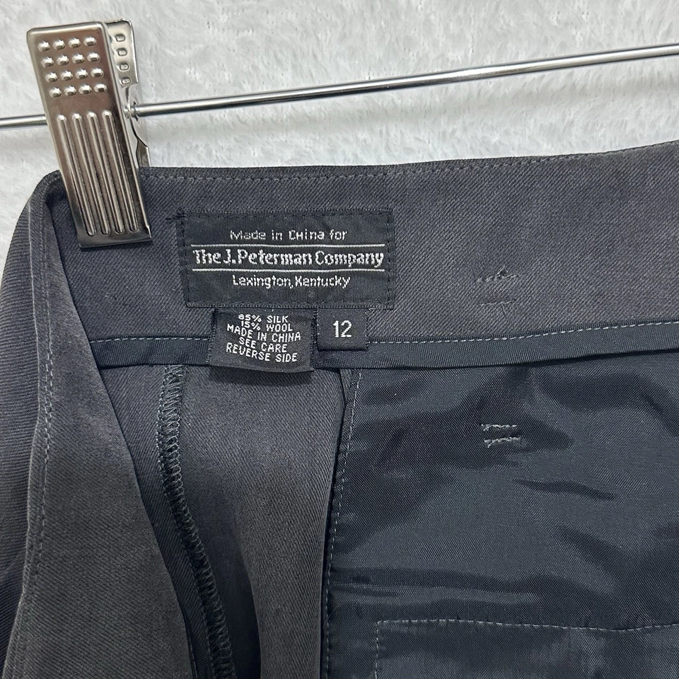 Pantalón J. Peterman The Glamour Negro Talla 12 Cápsula Lana Seda Dinero Antiguo A Medida Foto 3 de 4