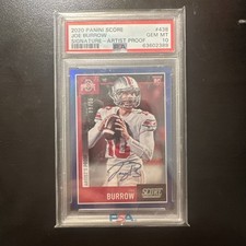 2020 Panini Score Joe Burrow Artist Proof Auto /35 PSA 10
