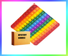 Big Popping Fidget Toy 100 Bubble Pop Fidgets 8 Inch Rainbow Color Non Toxict