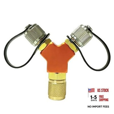 HVAC Rapid-Y Vacuum Fitting for Refrigerant Faster Evacuation and Recovery,