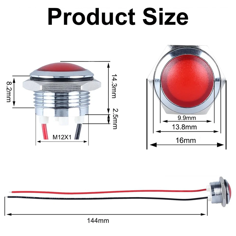 Red High Beam Indicator Pilot Light body bulb For 1968 Yamaha DT1  - Imagem 2 de 4