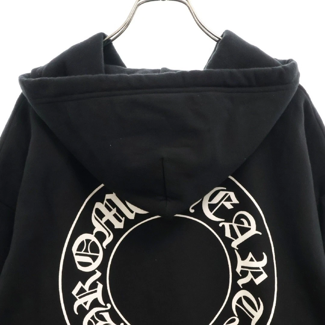 Pullover ferro di cavallo Chrome Hearts felpa con cappuccio stampa braccio felpa floreale nero usatoc