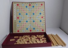 Vintage 1940's Scrabble Board Game Selchow & Righter Co. Made in USA