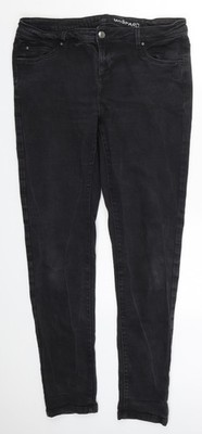 Promod Damen schwarze Denim Skinny Jeans Größe 34 in L29,5 in