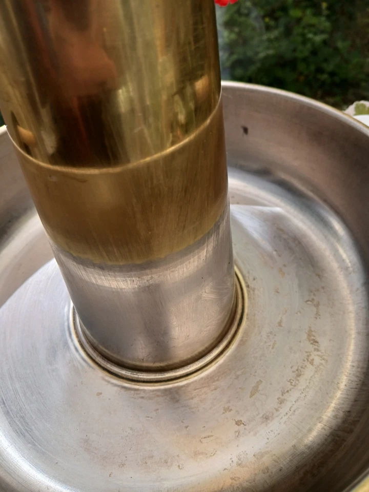 Vintage Oriental Steamboat Cooker Ideal Chinese Thai Food Brass Tin Lined - Image 4 of 4