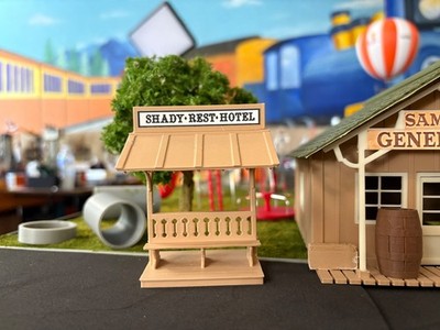 O Scale Shady Rest Hotel Train Platform - Hooterville- by Cinder Shops