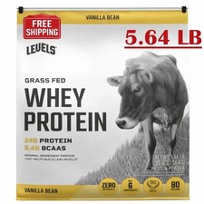 Levels Whey Protein, Vanilla Bean, Grass Fed Whey Protein 5.64 lbs, 80 Servings