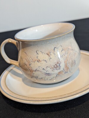 Denby Coloroll 6 x Tassen & 6 x Untertassen - Feinsteinzeug England sehr guter Zustand *