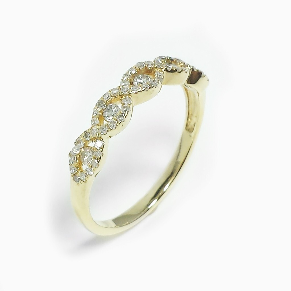 Infinity Stackable Round Cut Natural Diamond Wedd… - image 4