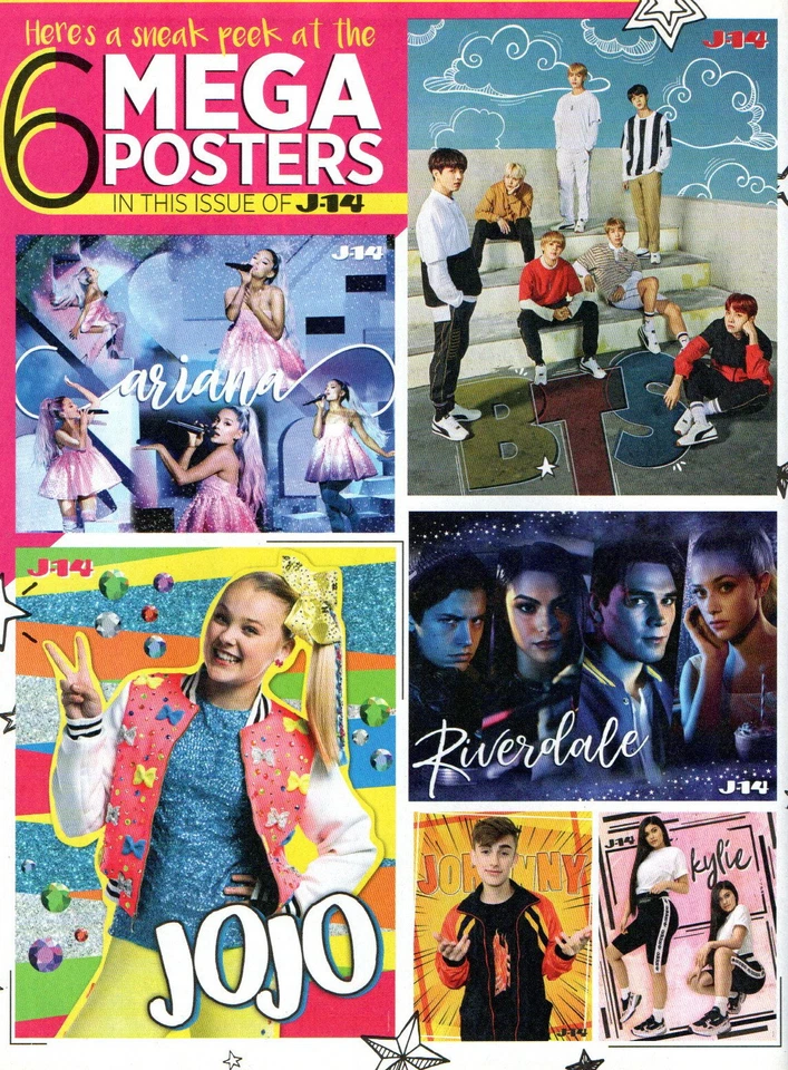 J-14 Magazine January 2019 Johnny Orlando Ariana Grande BTS JoJo Siwa Posters - Image 2 of 2