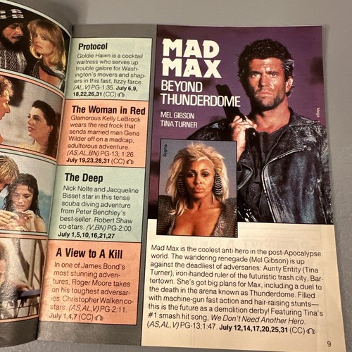 HBO MOVIE GUIDE JULY 1986 -MASK- PRIZZI'S HONOR - PALE RIDER - Picture 3 of 4