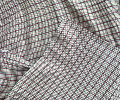 antique kelsch duvet cover/textile red/wh check plaid73x46 double sided monogram - Picture 6 of 22