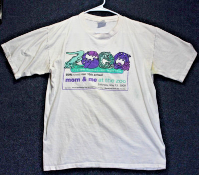Bon Marche Men's 2000's Woodland Park Mom & Me At The Zoo Fundraiser T-Shirt L