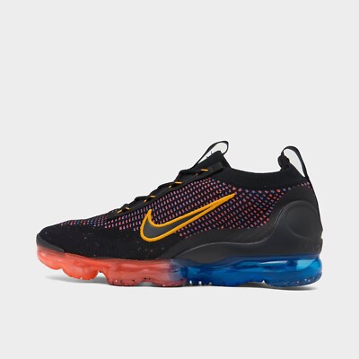 Nike Air Vapormax 2021 Flyknit Running Shoes Black / Blue Sz 10