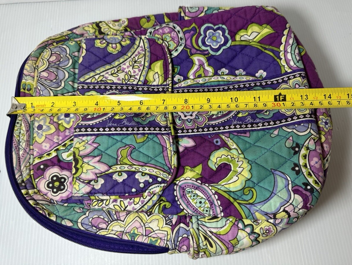 Vera Bradley Heather Paisley Backpack Teal Maroon Purple  display picture 2