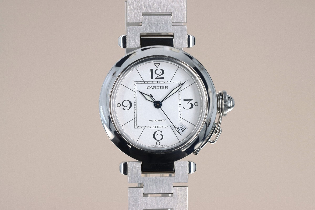 Cartier Pasha C 35mm Automatic, White Dial - Steel on Bracelet