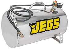 JEGS 81001 5 gal. Horizontal Portable Aluminum Air Tank, 19" L x 9" Dia.