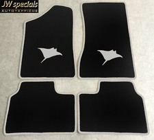 Autoteppich Fußmatten für Opel Manta B und CC  Rochen silbergrau Absatzschutz