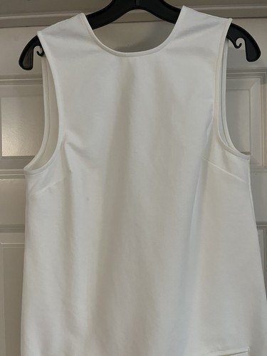 $78 TOBI Minimalist White Modern Size S Backless Stretch Pocket Mini Sleeveless - Picture 2 of 9