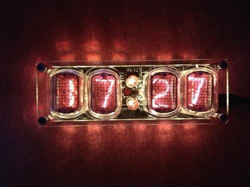 Clock with nixie tubes in-12a in-12b *USA warehouse LED backlight Tubes included - Picture 8 of 12