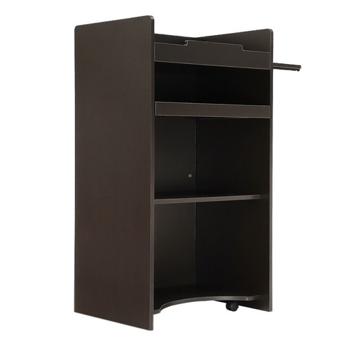 Rollbares tragbares Podium mobiler Laptop Schreibtisch Präsentation Kirche Rednerpult mit Rädern - Bild 43 von 54