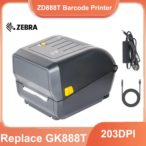 Zebra ZD888T USB Desktop Thermal Barcode Sticker Label Printer Replace GK888T