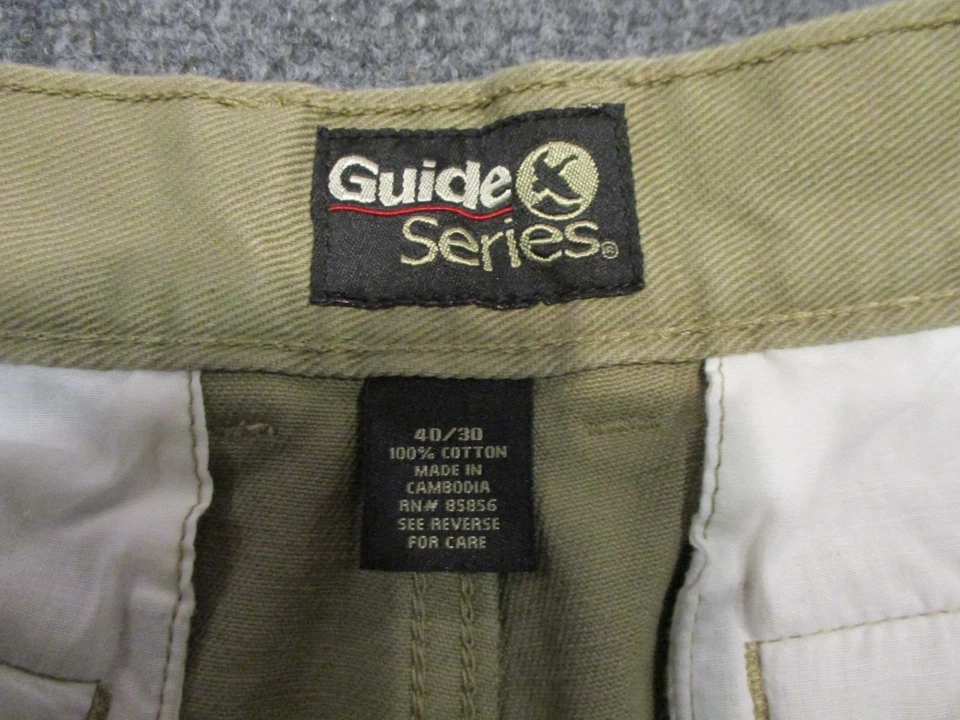Pantalones con cepillo Guide Series para hombre ETIQUETA 40x30 real 36x29 marrón caza recto* Foto 4 de 4