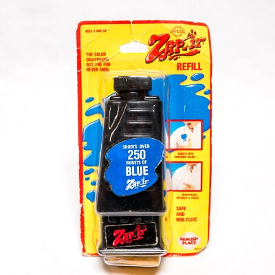 Vintage 1987 Zap It Refill Blue 250 Bursts For Toy Water Squirt Gun Panosh Place