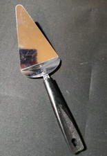 Vintage Ekco Black Nylon Stainless steel Pie Cake Server Wedge Knife
