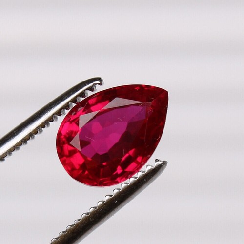 6,95 Ct. Blutroter Rubin Mosambik Birnenschliff 100% RAR Natur Edelstein unbeheizt - Bild 4 von 6