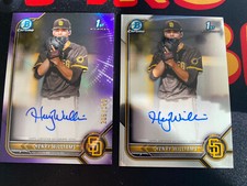 2022 BOWMAN DRAFT HENRY WILLIAMS PURPLE REFRACTOR AUTO 209/ 250 AND BASE AUTO