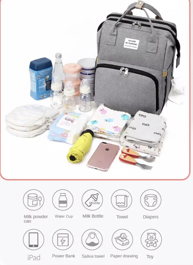 Diaper Bag Backpack Baby Diaper Bag with Changing Station for Baby Girls Boys - Image 4 of 4