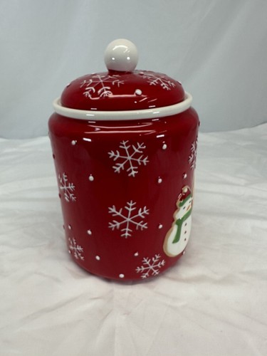 Hallmark Weihnachten Schneemann Plätzchen Schneeflocken rot Keksdose - Neu im Karton - Bild 3 von 13