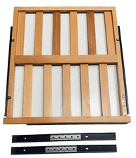 Wine Enthusiast Rolling Wine Shelf Walnut Wood 19 x 2 x 21" Model 269 03 77 03