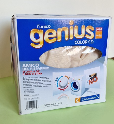 copridivano Genius Biancaluna 2 posti divano elasticizzato da 140 a 180 cm - Foto 4 di 9