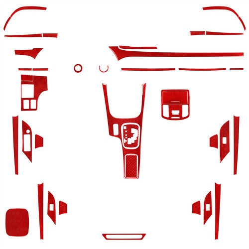 39 piezas Kit de cubierta decorativa de fibra de carbono roja para Toyot@ Hilux Revo 15-21 - Imagen 2 de 12