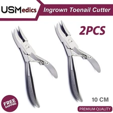 Ingrown Toenail Cutter Chiropody Podiatry Nails Trimmer 10CM Pattern Handle X2