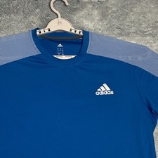 Adidas Performance T Shirt Mens Large Climalite Gym Train Wicking Mesh See Thru