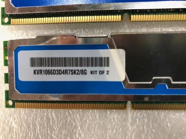 KINGSTON Memory, 8GB, 1066Mhz DDR3 ECC-FB (Kit of 2) KVR1066D3D4R7SK2/8G - Image 2 of 2