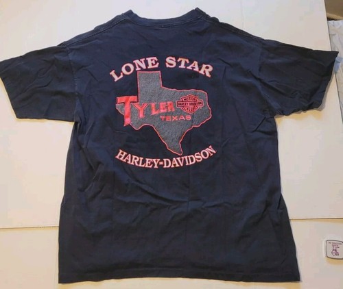 Vintage 1991 Harley Davidson Ride Like The Wind Native American Tee L Texas - Picture 5 of 6