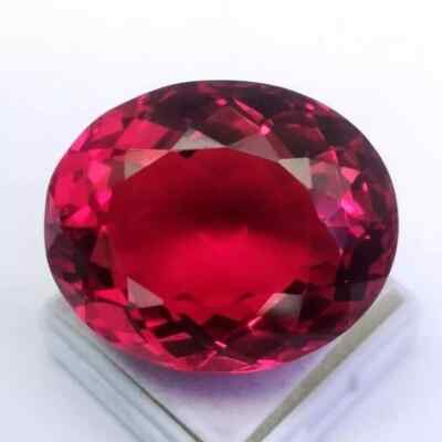 500 Ct Natural Certified Brazilian Pink-Red Topaz Oval Cut Loose Gemstone AAA