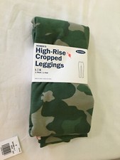 NWT Old Navy Women's High Rise Jersey Leggings Pants Cropped Camo Green