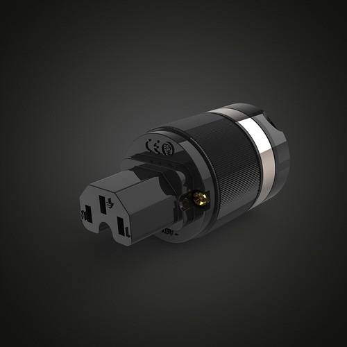24K Gold Plated US EU Power HiFi Plug IEC320 C13 C15 Cable Cord Connector - Picture 19 of 23