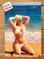 Beautiful Sexy Woman In Bikini Beach 4x6 Photo Reprint AI Ready To Ship #242