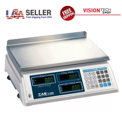 CAS S2000 Price computing Scale, 60 lb x 0.02 lb, NTEP, Legal for Trade